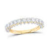 14k Yellow Gold Womens Round Diamond Single Row Band Ring 1-5/8 Cttw