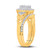 14k Yellow Gold Baguette Diamond Bridal Wedding Ring Band Set 3/4 Cttw