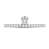 14k Yellow Gold Womens Baguette Diamond Band Ring 1/4 Cttw