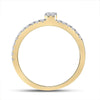 14k Yellow Gold Womens Baguette Diamond Band Ring 1/4 Cttw