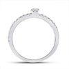 14k White Gold Womens Baguette Diamond Band Ring 1/4 Cttw