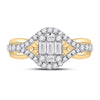 14k Yellow Gold Womens Baguette Diamond Fashion Ring 3/4 Cttw