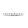 14k White Gold Womens Round Diamond Single Row Band Ring 1-1/2 Cttw