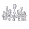 14k White Gold Womens Round Diamond Fashion Ring 7/8 Cttw