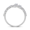 14k White Gold Womens Round Diamond Fashion Ring 7/8 Cttw