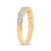 14k Yellow Gold Womens Round Diamond Band Ring 1/3 Cttw