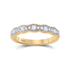 14k Yellow Gold Womens Round Diamond Band Ring 1/3 Cttw
