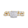 14k Yellow Gold Round Diamond Bridal Wedding Ring Band Set 1 Cttw