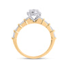 14k Yellow Gold Round Diamond Bridal Wedding Ring Band Set 1 Cttw