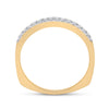 14k Yellow Gold Round Diamond Bridal Wedding Ring Band Set 1 Cttw
