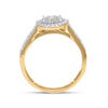 14k Yellow Gold Round Diamond Bridal Wedding Ring Band Set 3/4 Cttw