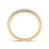 14k Yellow Gold Round Diamond Bridal Wedding Ring Band Set 3/4 Cttw