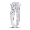 14k White Gold Womens Round Diamond Cluster Ring 5/8 Cttw