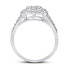 14k White Gold Womens Round Diamond Cluster Ring 5/8 Cttw