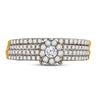 14k Yellow Gold Round Diamond Bridal Wedding Ring Band Set 1/2 Cttw