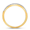 14k Yellow Gold Round Diamond Bridal Wedding Ring Band Set 1/2 Cttw