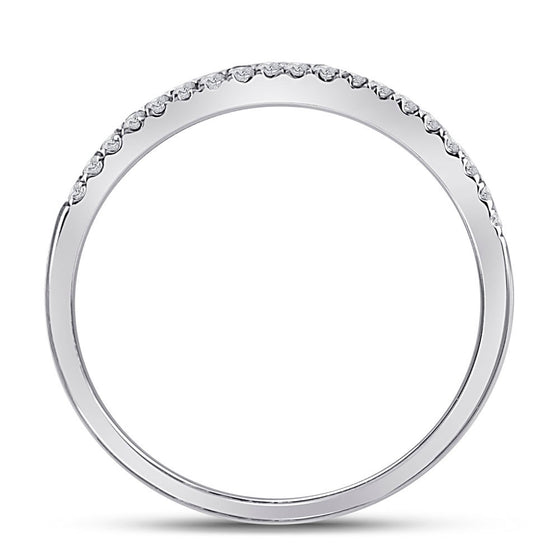 14k White Gold Round Diamond Bridal Wedding Ring Band Set 1/2 Cttw