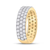 14k Yellow Gold Mens Round Diamond Pave Band Ring 2-7/8 Cttw