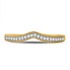 14k Yellow Gold Womens Round Diamond Enhancer Wedding Band 1/12 Cttw