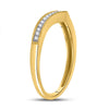14k Yellow Gold Womens Round Diamond Enhancer Wedding Band 1/12 Cttw
