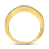 14k Yellow Gold Womens Round Diamond Enhancer Wedding Band 1/12 Cttw