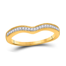  14k Yellow Gold Womens Round Diamond Enhancer Wedding Band 1/12 Cttw