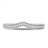 14k White Gold Womens Round Diamond Enhancer Wedding Band 1/12 Cttw