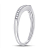 14k White Gold Womens Round Diamond Enhancer Wedding Band 1/12 Cttw