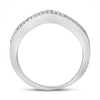 14k White Gold Womens Round Diamond Enhancer Wedding Band 1/12 Cttw