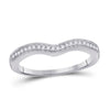 14k White Gold Womens Round Diamond Enhancer Wedding Band 1/12 Cttw