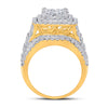 14k Yellow Gold Princess Diamond Square Bridal Wedding Ring Band Set 5 Cttw