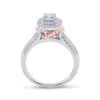 14k Two-tone Gold Princess Diamond Bridal Wedding Ring Band Set 1 Cttw