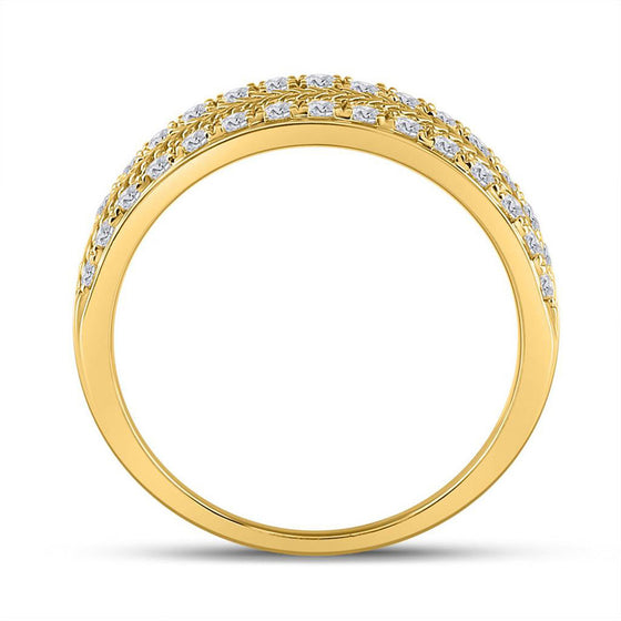 14k Yellow Gold Mens Round Diamond Wheat Wedding Band Ring 1 Cttw