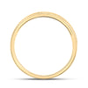 14k Yellow Gold Mens Round Diamond Wedding Hammered Band Ring 3/4 Cttw