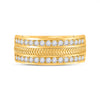 14k Yellow Gold Mens Round Diamond Wedding Wheat Band Ring 3/4 Cttw
