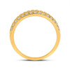 14k Yellow Gold Mens Round Diamond Wedding Wheat Band Ring 3/4 Cttw