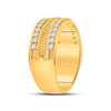 14k Yellow Gold Mens Round Diamond Wedding Wheat Band Ring 3/4 Cttw