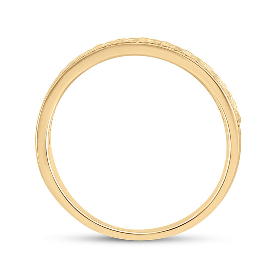 14k Yellow Gold Mens Round Diamond Wedding Braid Band Ring 1/3 Cttw