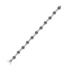 10k White Gold Womens Round Brown Diamond Infinity Bracelet 2-1/5 Cttw