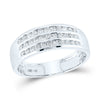 14k White Gold His Hers Round Diamond Halo Matching Wedding Set 2 Cttw