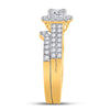 14k Yellow Gold His Hers Round Diamond Solitaire Matching Wedding Set 1-3/4 Cttw