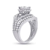 14k White Gold Round Diamond Bridal Wedding Ring Band Set 1-3/4 Cttw