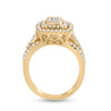 14k Yellow Gold Womens Baguette Diamond Square Ring 7/8 Cttw