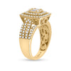 14k Yellow Gold Womens Baguette Diamond Square Ring 7/8 Cttw
