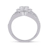 14k White Gold Womens Round Diamond Fashion Ring 1-3/4 Cttw