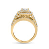 14k Yellow Gold Princess Diamond Bridal Wedding Ring Band Set 1-3/4 Cttw