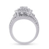 14k White Gold Round Diamond Bridal Wedding Ring Band Set 1-3/4 Cttw