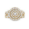 14k Yellow Gold Round Diamond Bridal Wedding Ring Band Set 1-1/3 Cttw