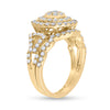 14k Yellow Gold Round Diamond Bridal Wedding Ring Band Set 1-1/3 Cttw