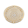 14k Yellow Gold Mens Round Diamond Circle Cluster Ring 2-1/2 Cttw